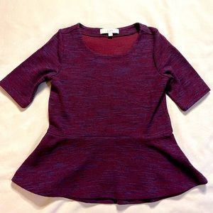 LOFT Peplum‎ Top